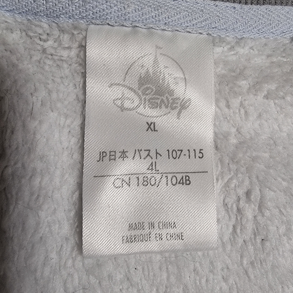 Disney Fleece Eeyore Embroidered Sweater with Patterned Sleeves Sz XL - Picture 5 of 10
